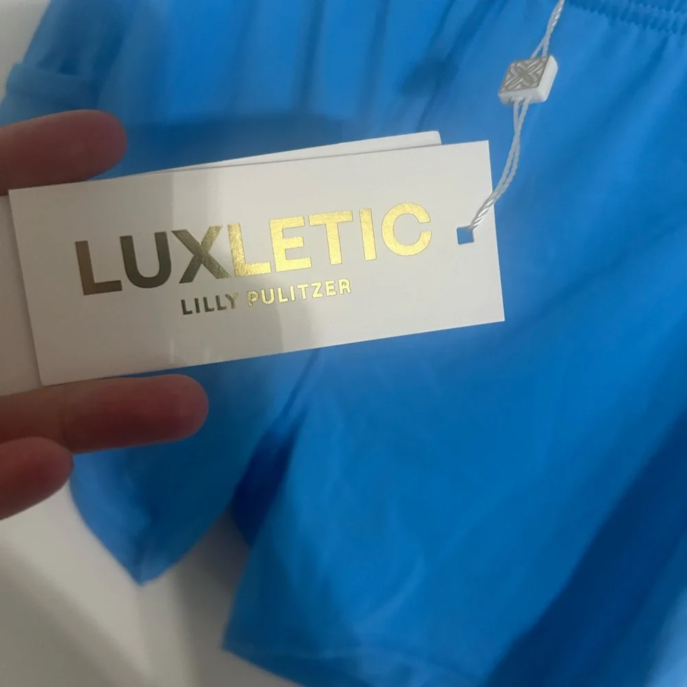 Lilly Pulitzer Luxletic Vibrant Blue Shorts - Picture 3 of 7